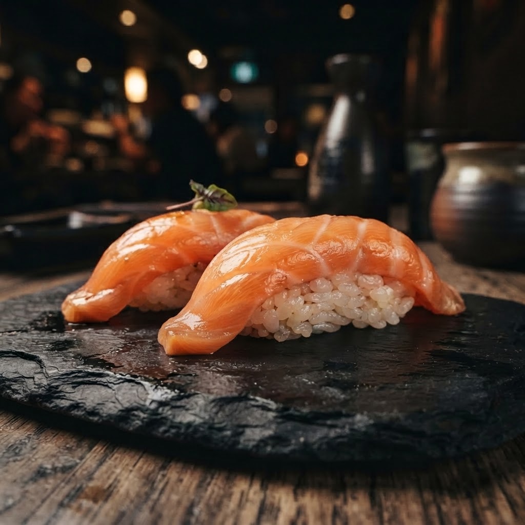 Sake Nigiri mit Lachs